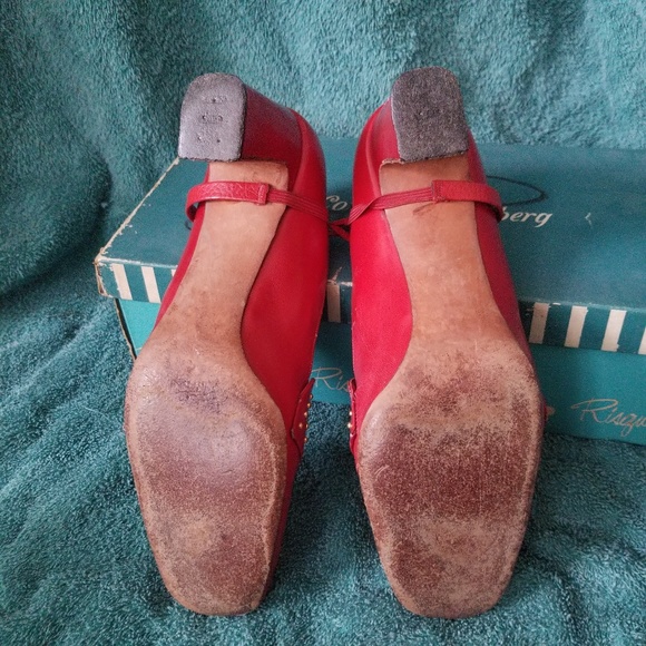 Vintage Leather Pin up heals - Picture 3 of 4